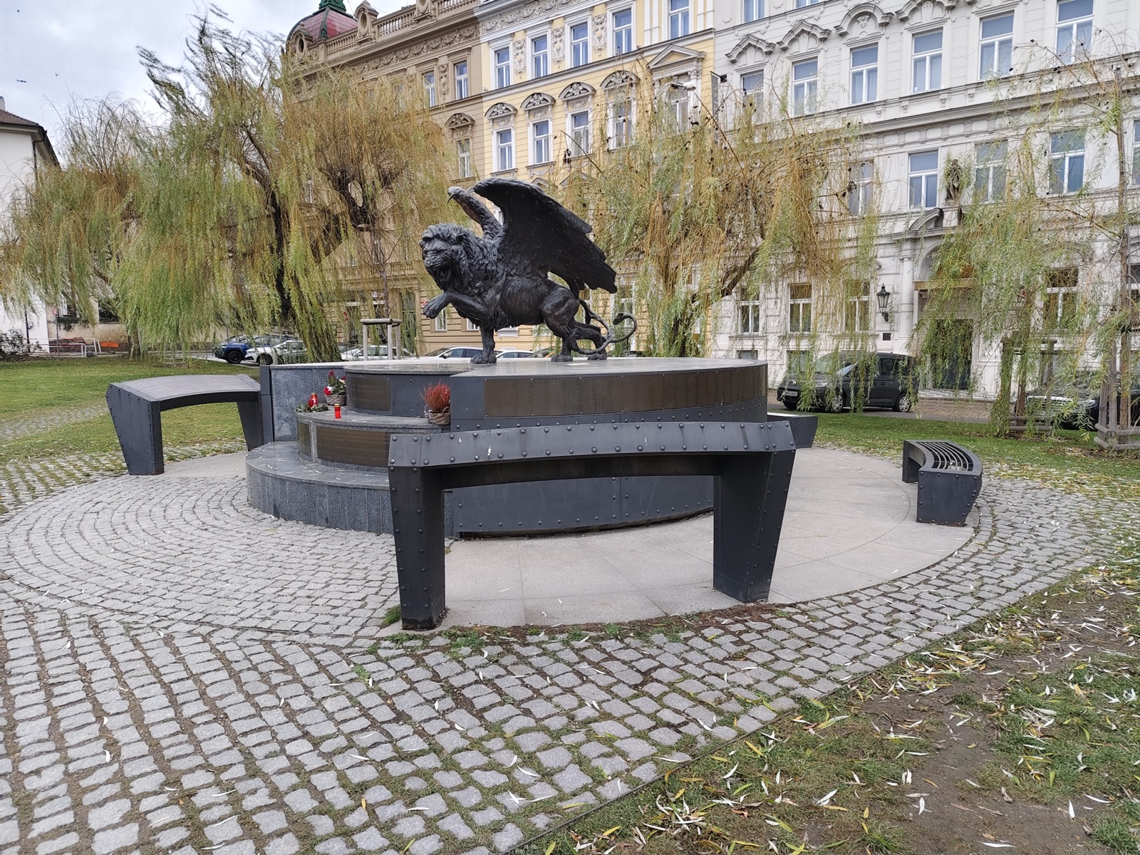 The Winged Lion Memorial in Prague